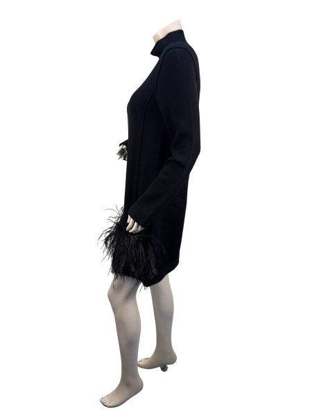 Louis Vuitton Black Knitted Midi Dress