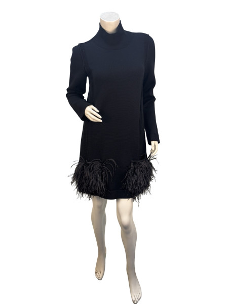Louis Vuitton Black Knitted Midi Dress