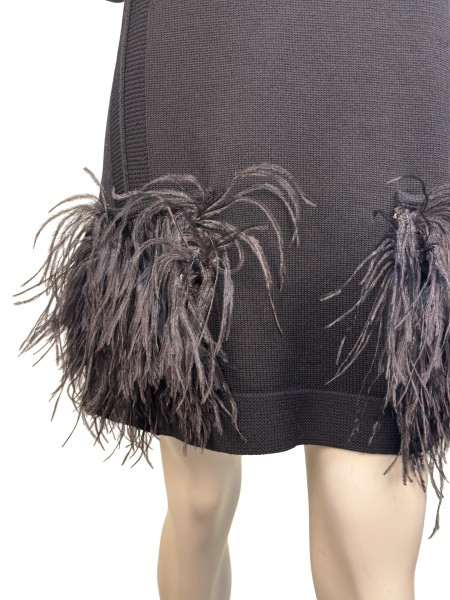 Louis Vuitton Black Knitted Midi Dress