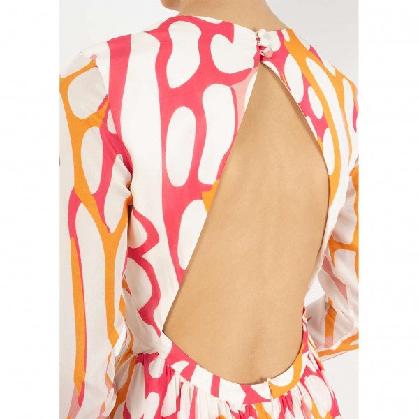 Dhela Angelfish Printed Silk Gown
