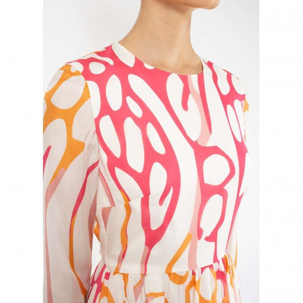Dhela Angelfish Printed Silk Gown