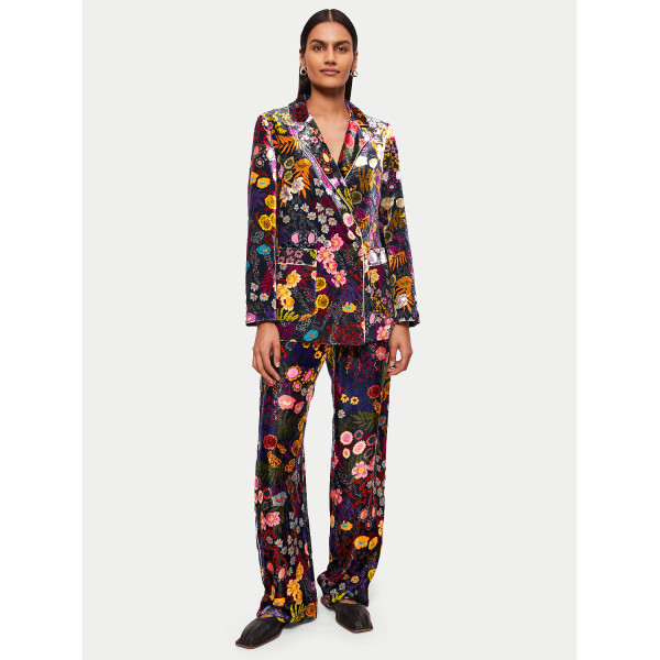 Jigsaw Midnight Garden Silk Trouser