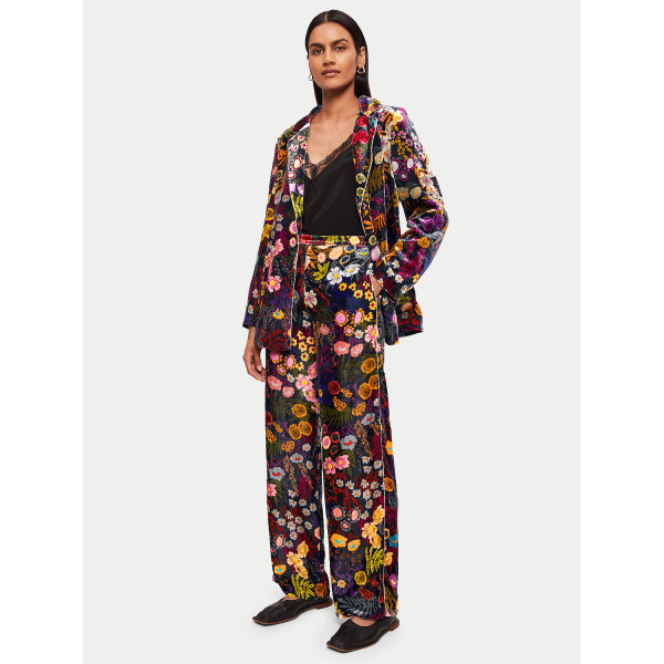 Jigsaw Midnight Garden Silk Trouser