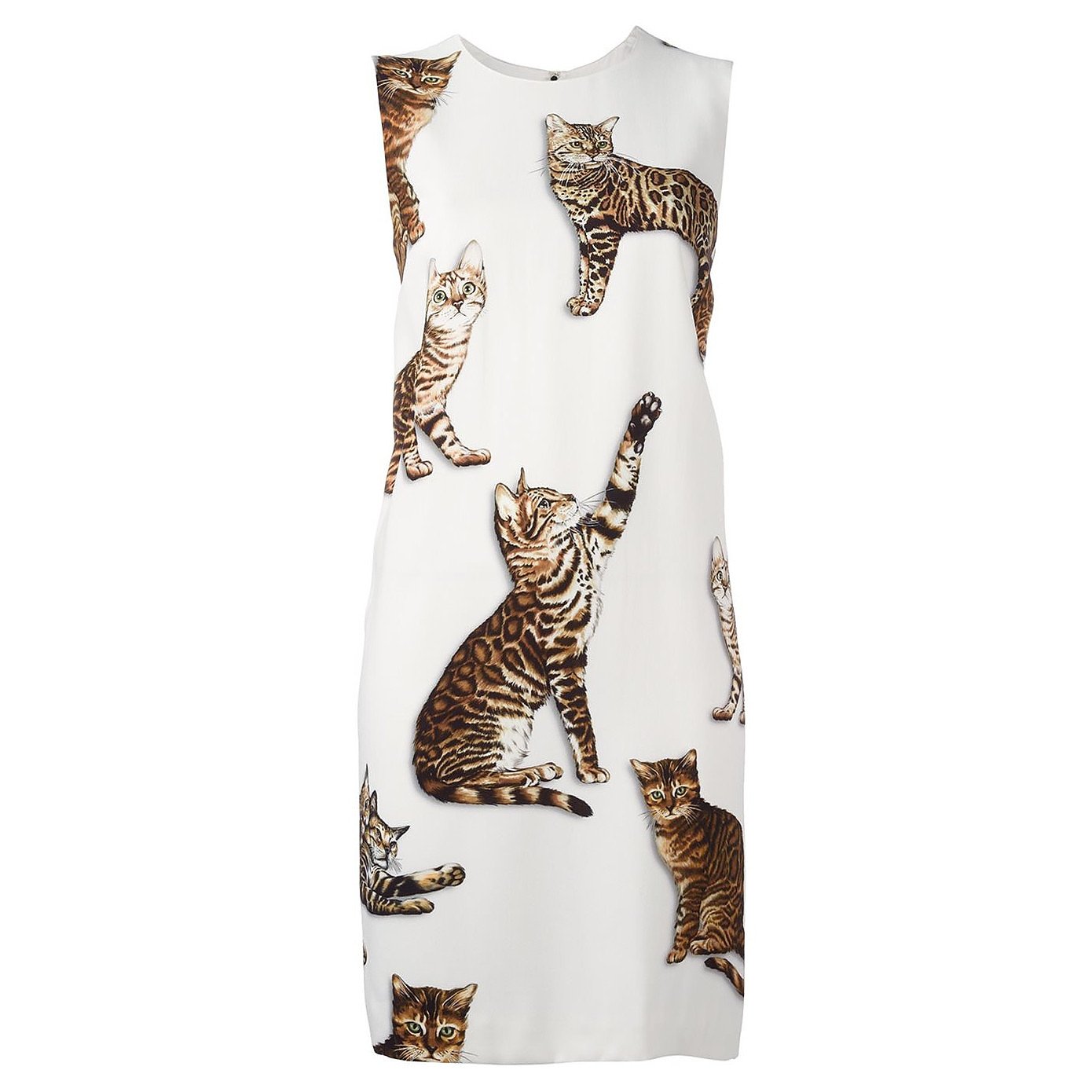 DOLCE & GABBANA Bengal Cat Print Dress