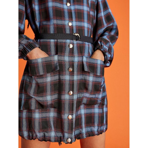 Tommy Hilfiger Shadow Check Viscose Shirt Dress