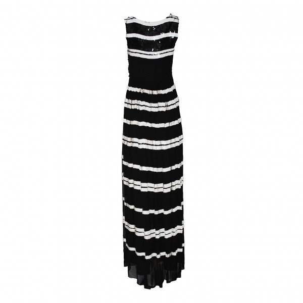 ALICE by Temperley Striped Sequin Maxi Dress