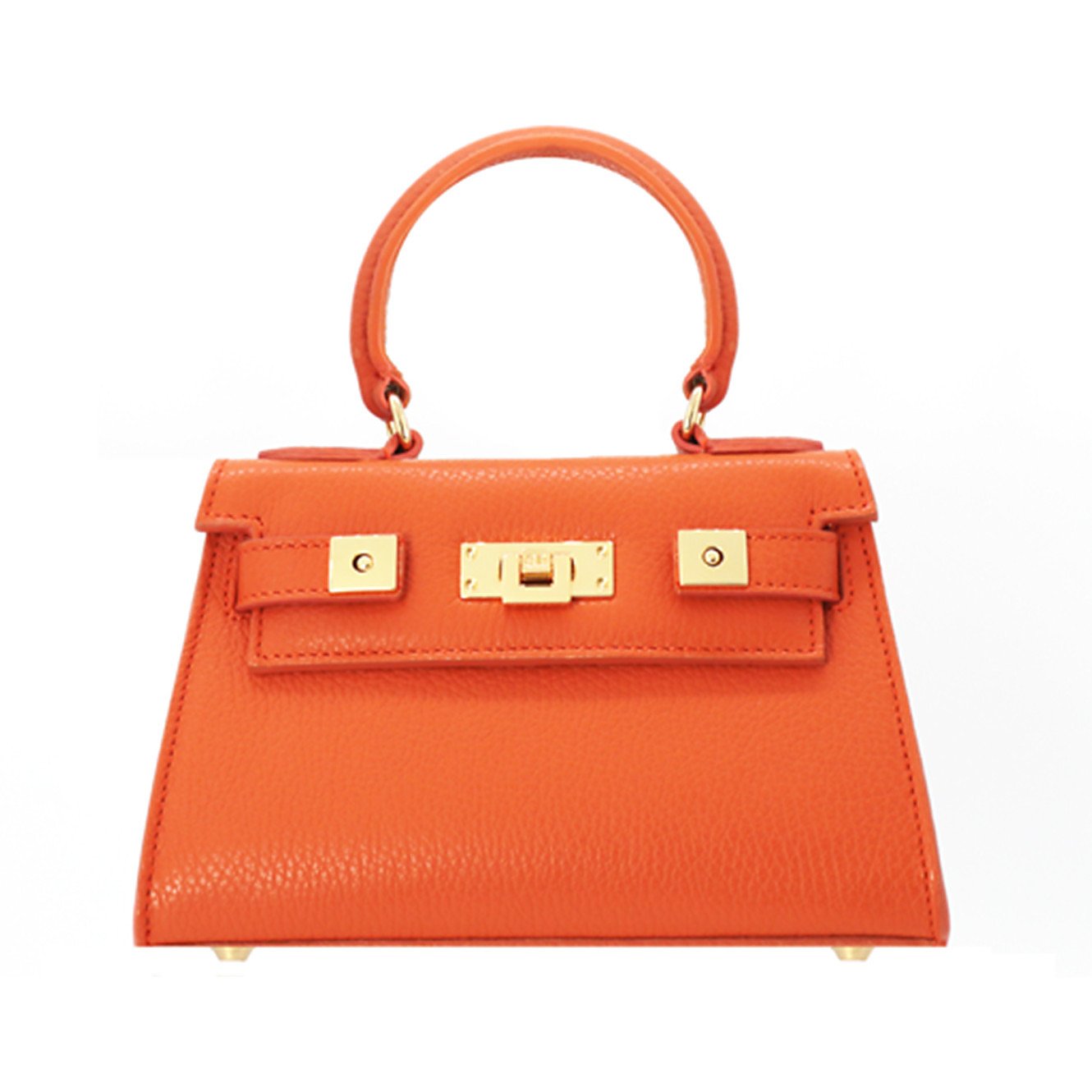 Lalage Beaumont Maya Mignon Alce Leather Handbag - Orange
