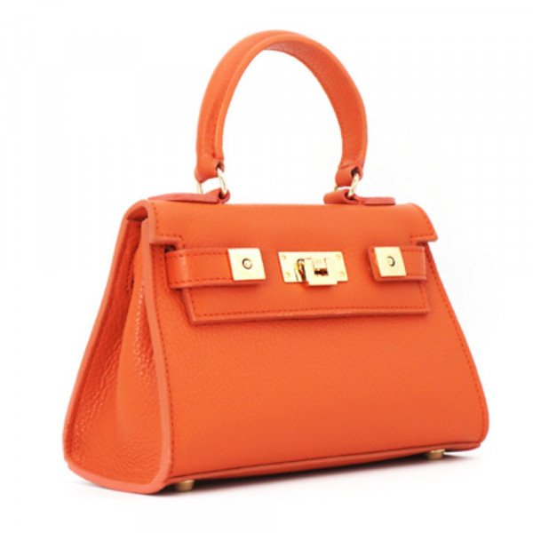 Rent Buy Lalage Beaumont Maya Mignon Alce Leather Handbag - Orange | MY ...