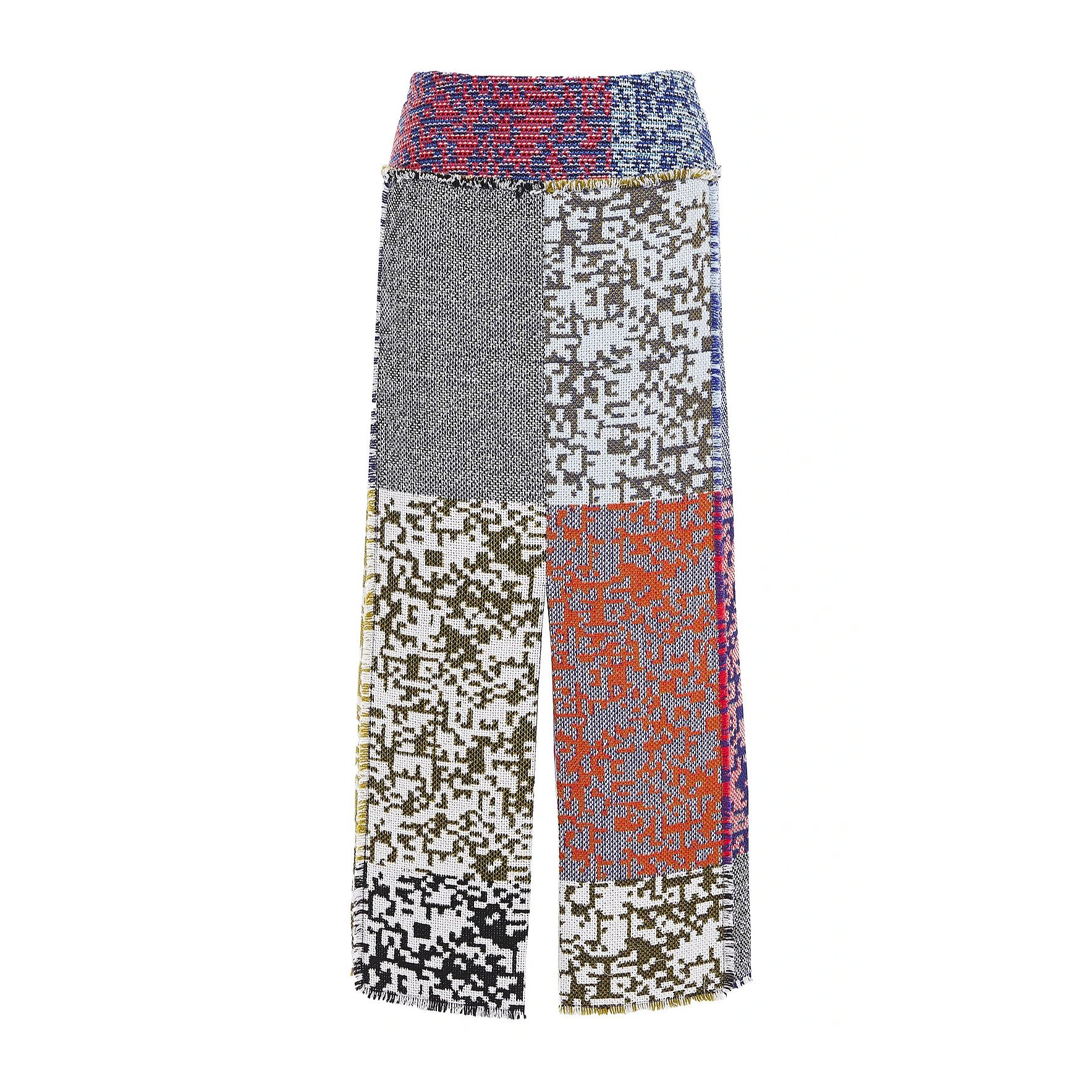 Roland Mouret Booth Patchwork-Effect Midi Skirt