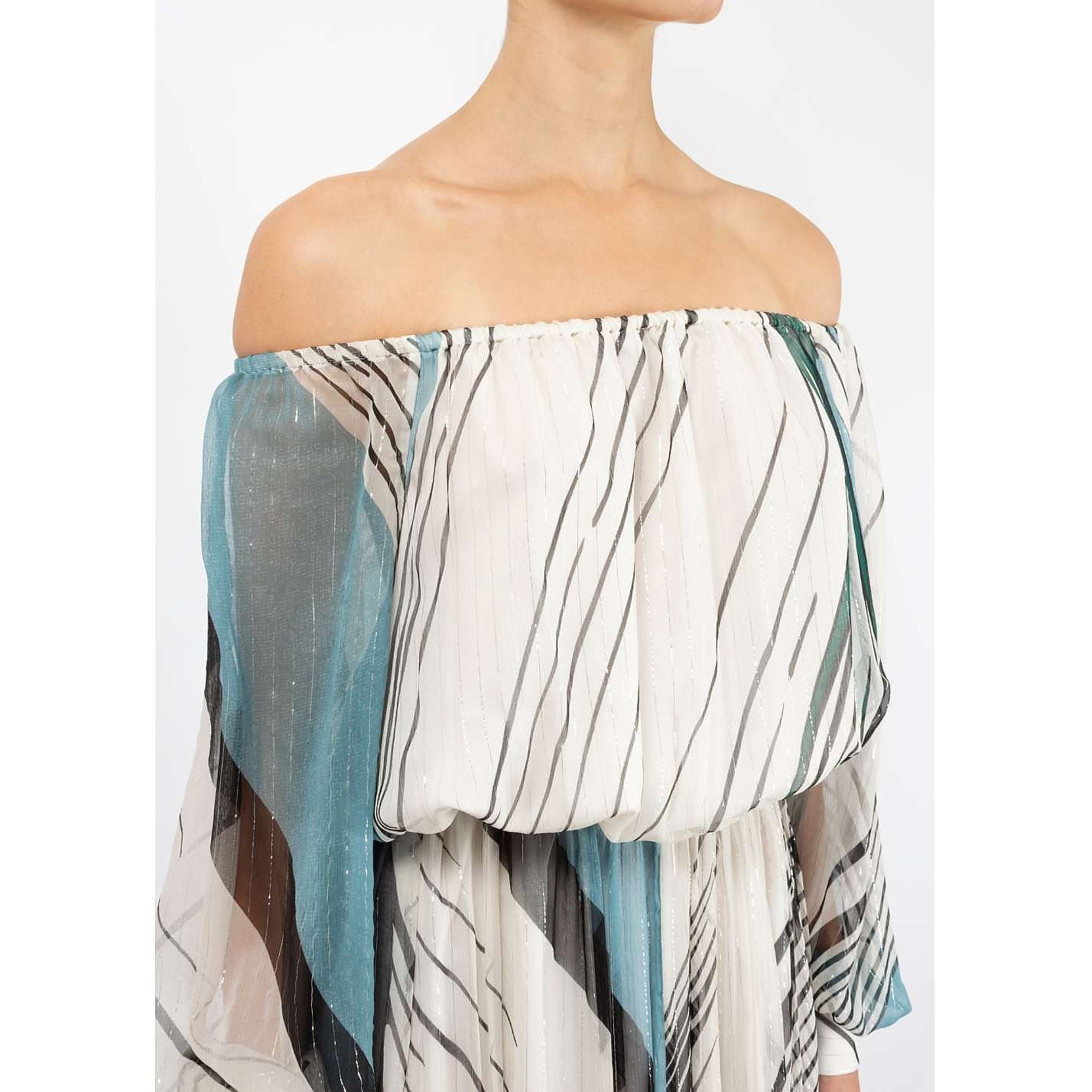 Dhela Printed Lurex Silk Gown