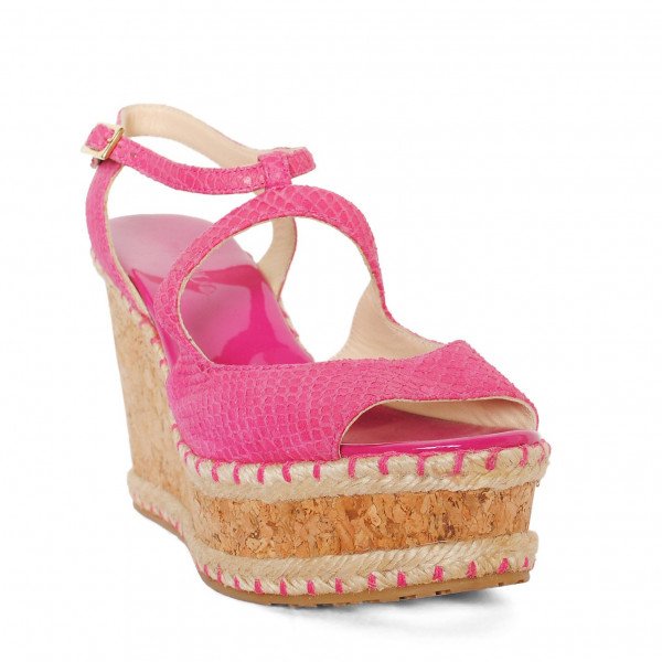 Snakeskin peep toe clearance wedges