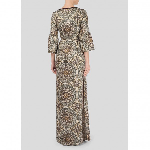 Vilshenko Patterned Metallic Gown