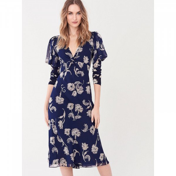 Diane von Furstenberg Leilah Silk-Chiffon Midi Dress