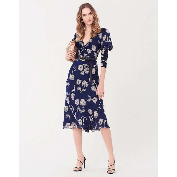 Diane von Furstenberg Leilah Silk-Chiffon Midi Dress