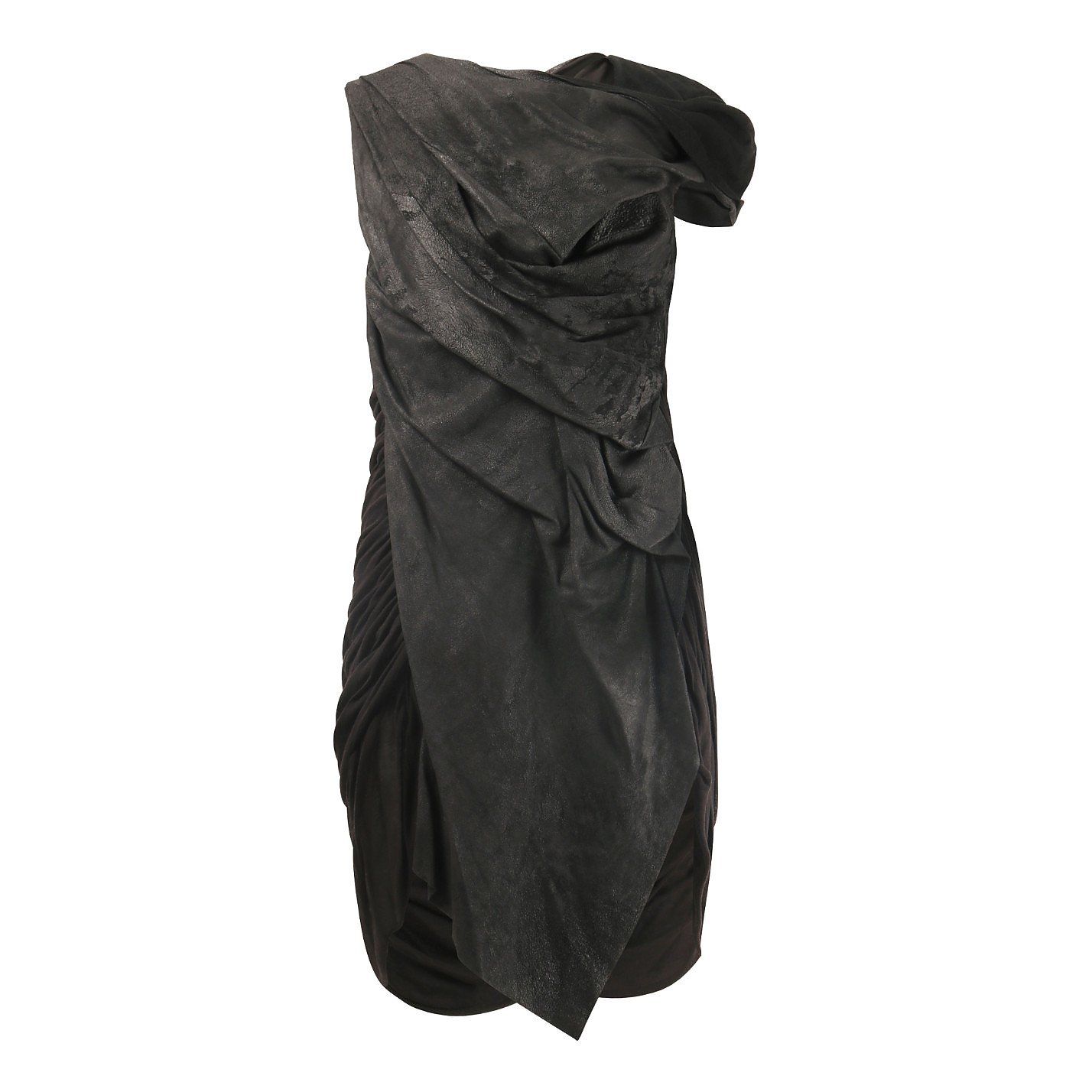 Rick Owens Jersey And Leather Dress