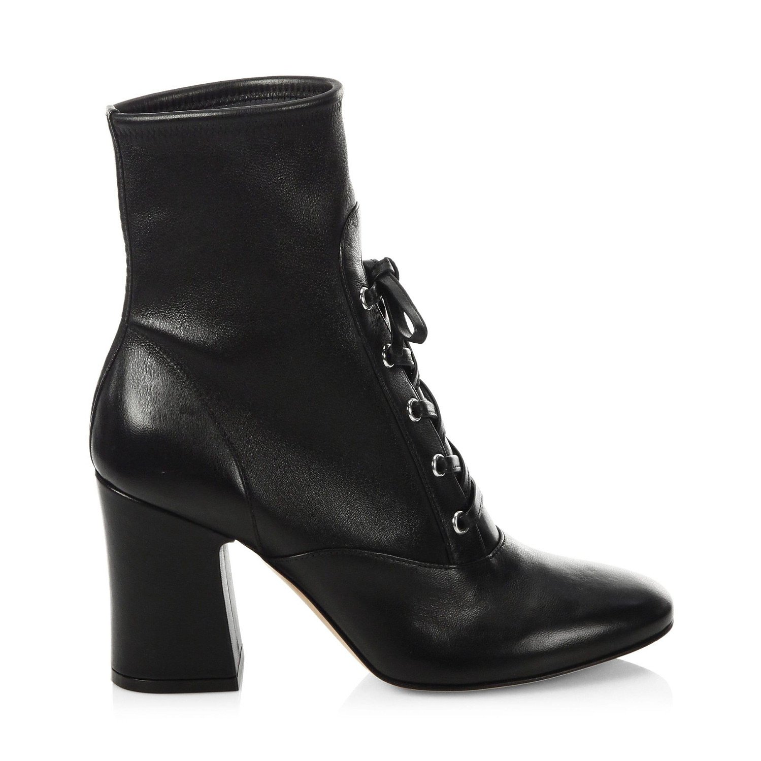 GIANVITO ROSSI Leather Lace-Up Ankle Boots