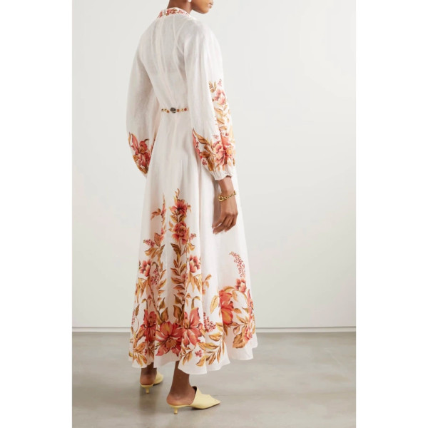 ZIMMERMANN Maxi Dress in Peach Floral