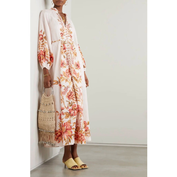 ZIMMERMANN Maxi Dress in Peach Floral