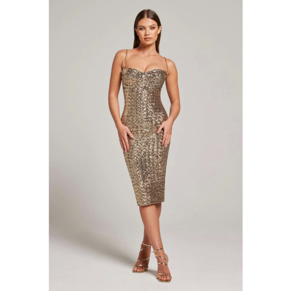 Nadine Merabi Nina Metallic Dress