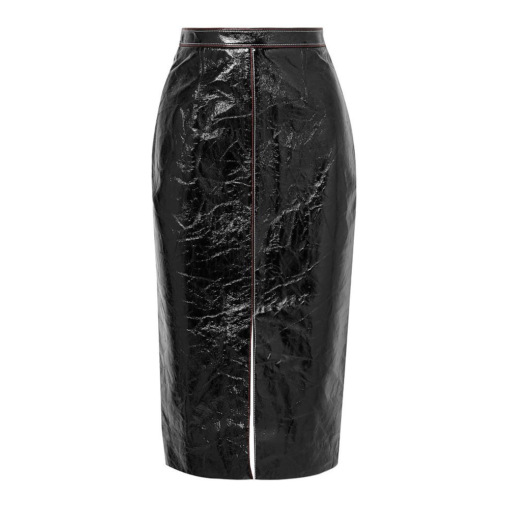 Roland Mouret Birch Patent-Leather Skirt