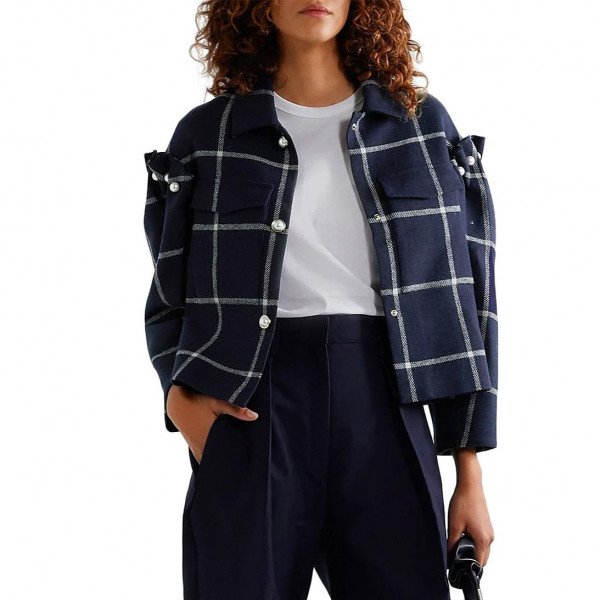 Mother of Pearl Checked Jacket
