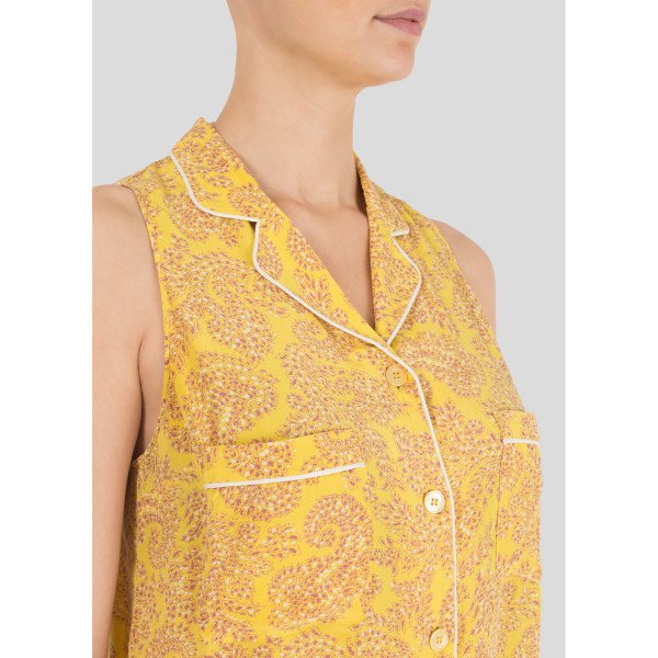 Stella McCartney Printed Sleeveless Silk Shirt