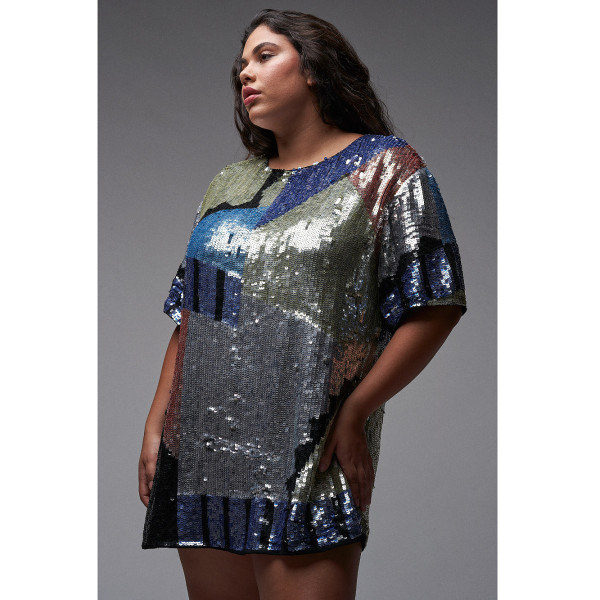 RaeVynn Lexi T-Shirt Sequin Dress