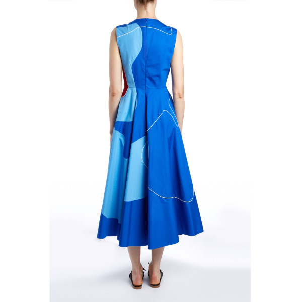 Roksanda ROKSANDA SS20 FLORA bright blue full length dress