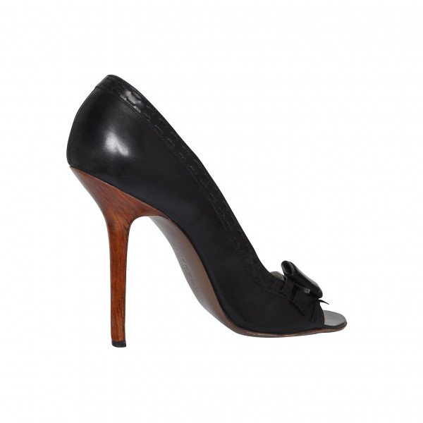 Givenchy Open-Toe Leather Pumps