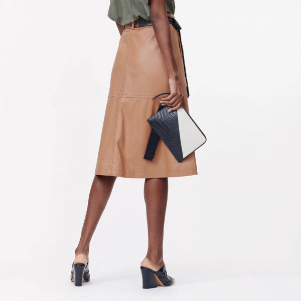 Munthe Emilio Leather Midi Skirt