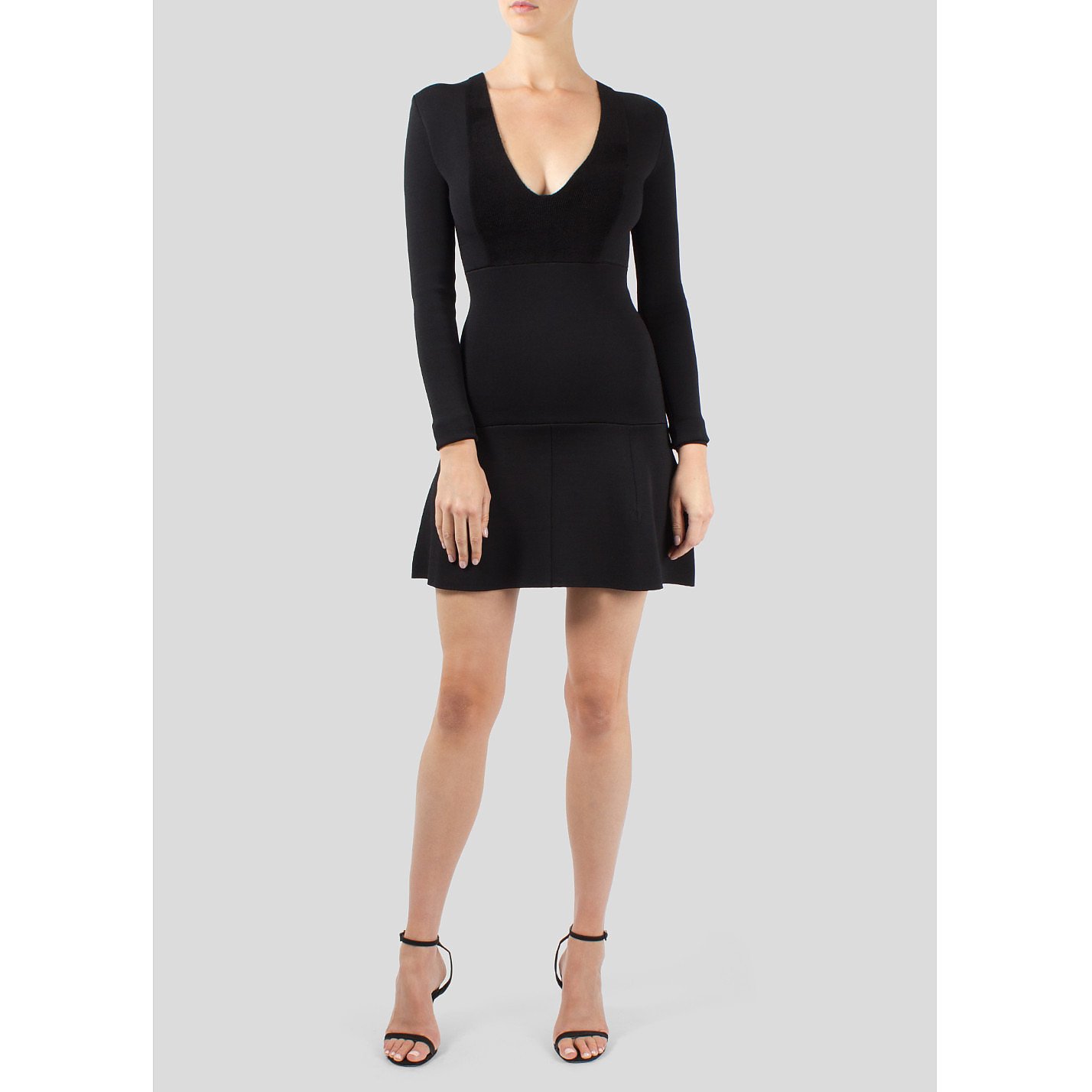 ISSA Mini Dress with Deep V Neck