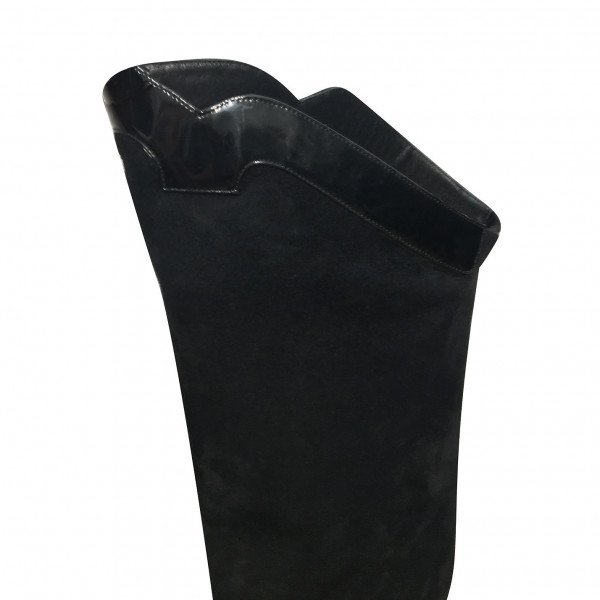 Givenchy Suede Patent-Trimmed Boots