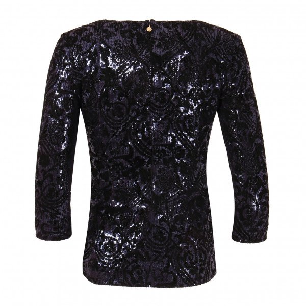 Just Cavalli Sequin & Velvet Top