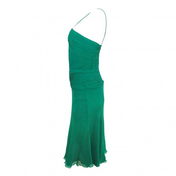 Versace V-Neck Silk Dress