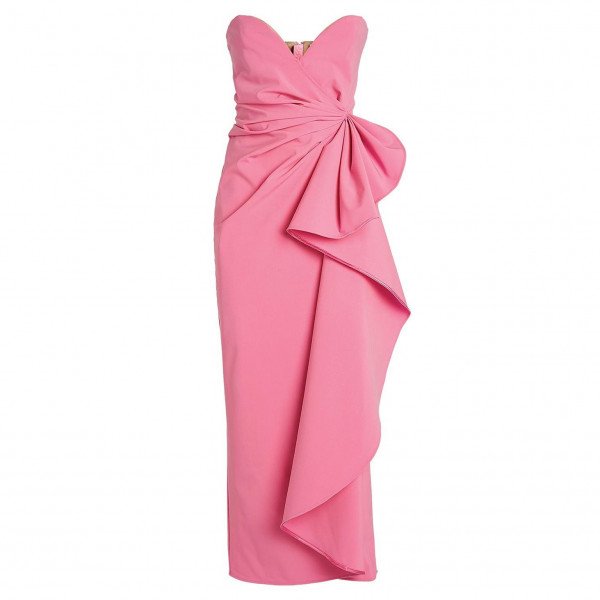 The Attico Strapless Drape Gown