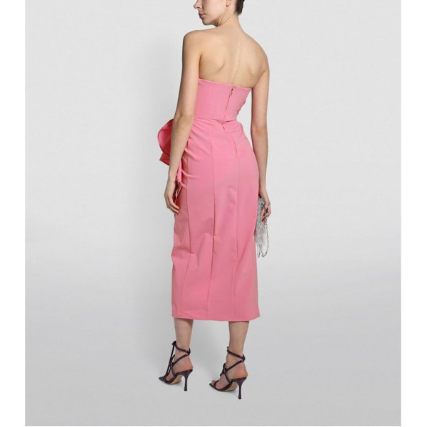 The Attico Strapless Drape Gown
