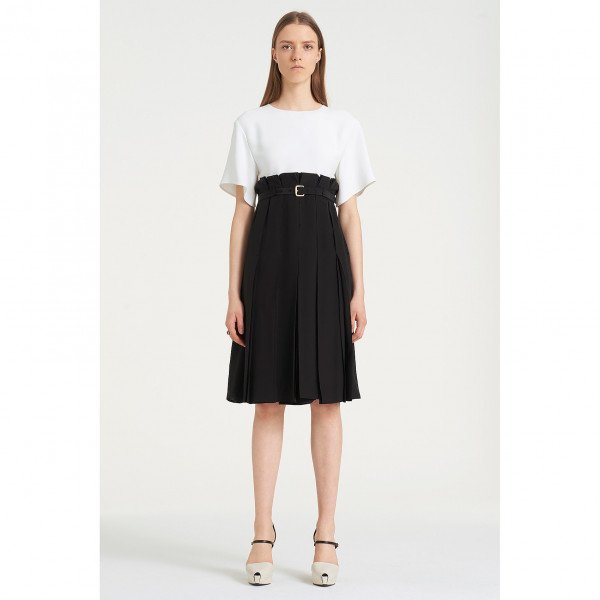 PORTS 1961 Two-Tone Belted Dress