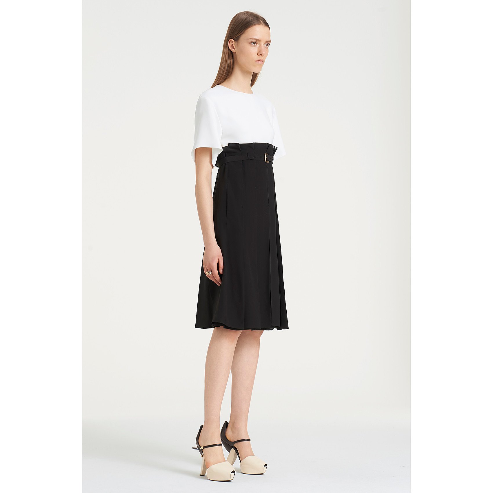 PORTS 1961 Two-Tone Belted Dress