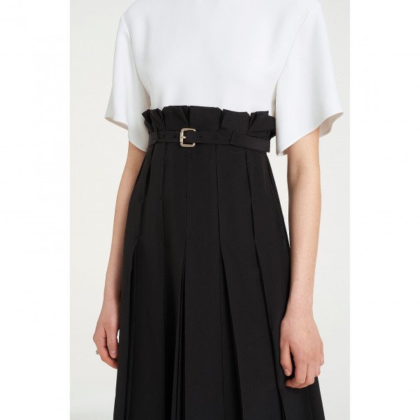 PORTS 1961 Two-Tone Belted Dress