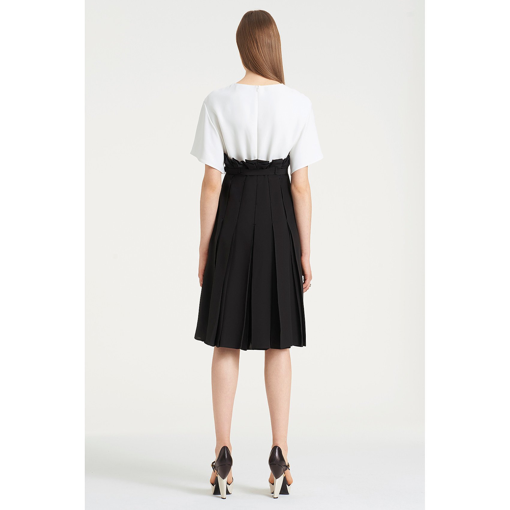 PORTS 1961 Two-Tone Belted Dress