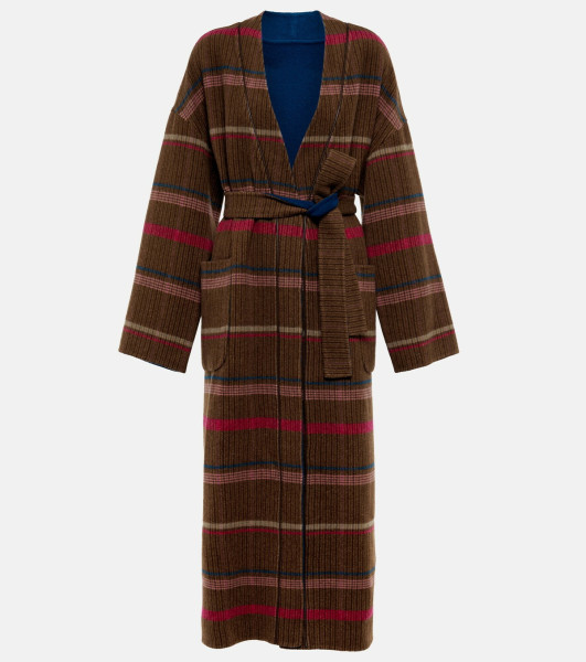 Loro Piana Alasin reversible checked cashmere coat