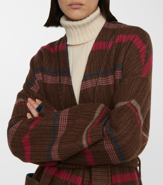 Loro Piana Alasin reversible checked cashmere coat