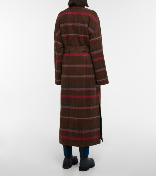 Loro Piana Alasin reversible checked cashmere coat