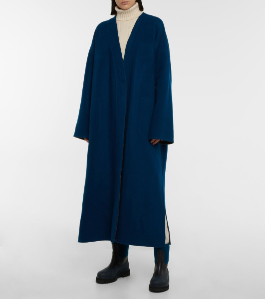 Loro Piana Alasin reversible checked cashmere coat