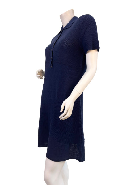 Louis Vuitton Navy Knit Polo Dress