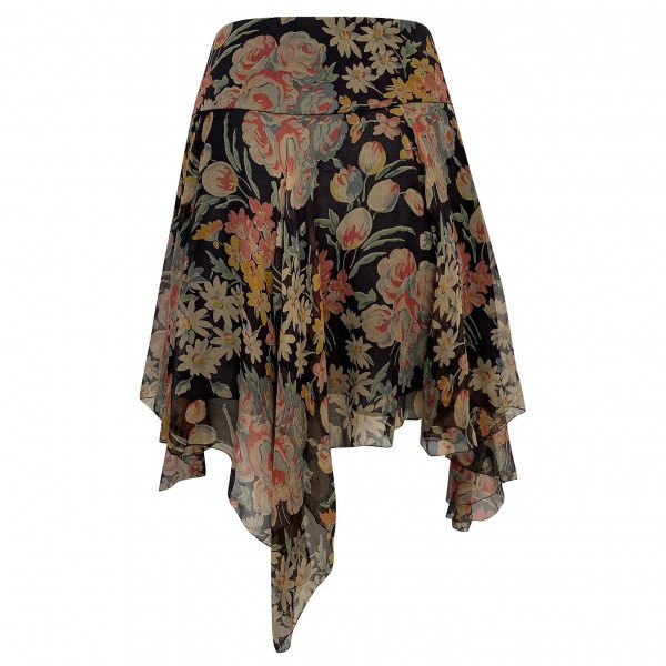 Ralph Lauren Floral-Print Handkerchief Skirt