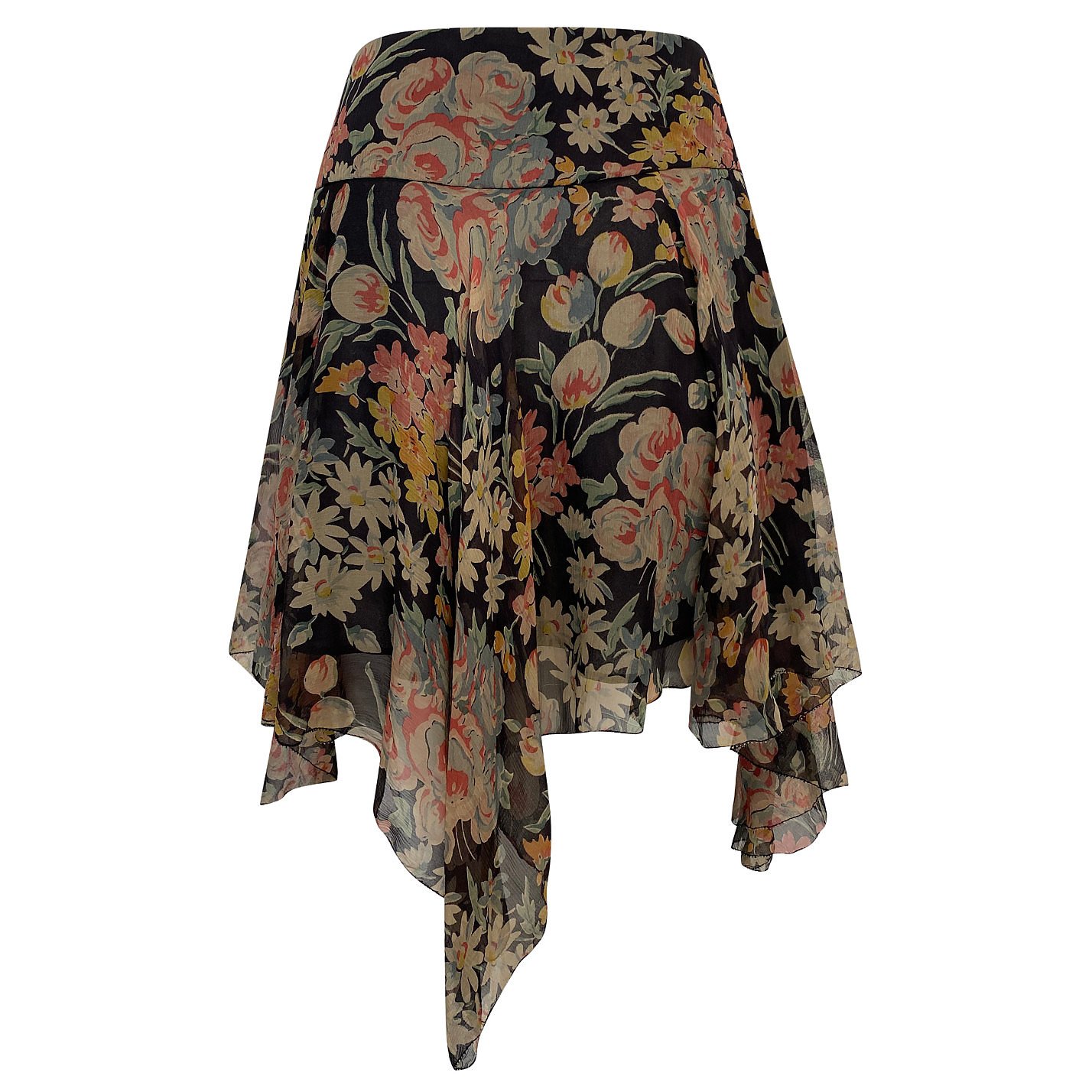 Rent Buy Ralph Lauren Floral-Print Handkerchief Skirt | MY WARDROBE HQ