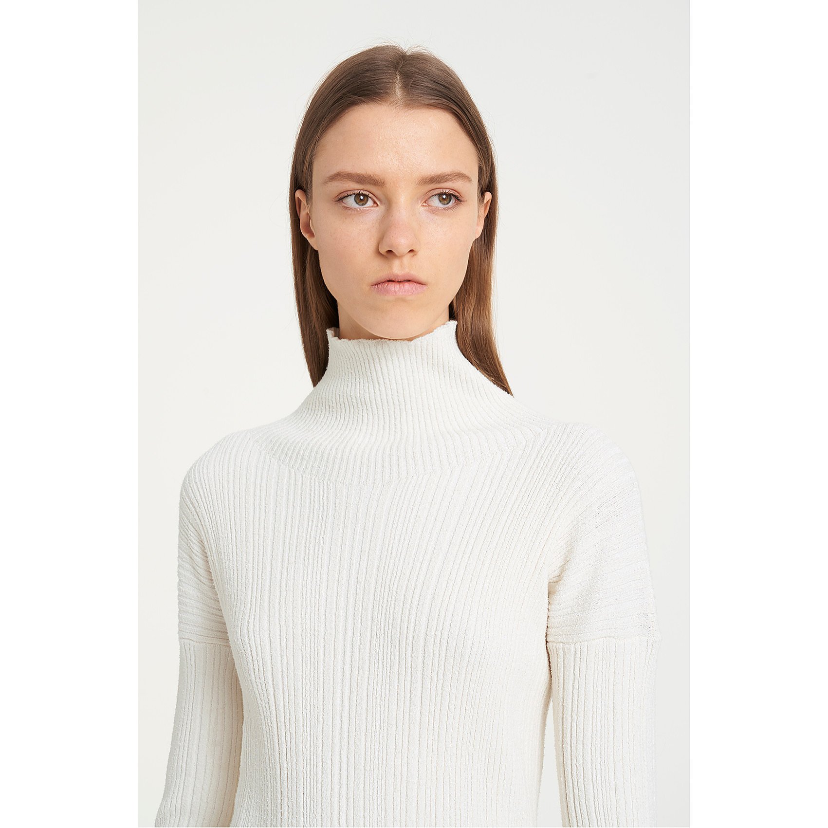 PORTS 1961 Micro Ribbed Mock Neck Knit Dress