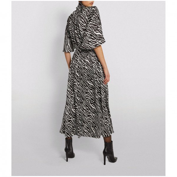 Magda Butrym Zebra Print Midi Dress