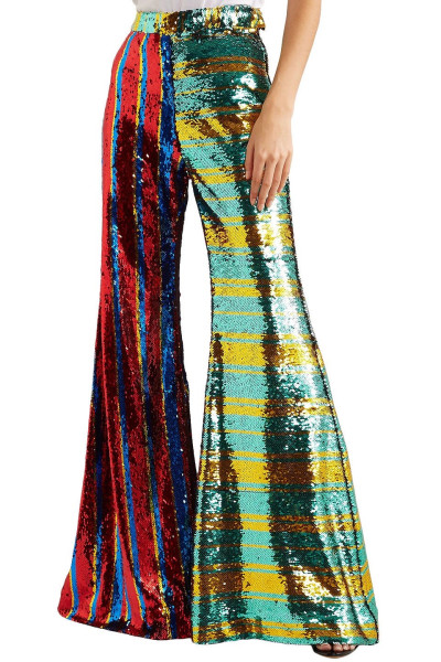 Halpern HALPERN Multicolor Sequin Embellished Trousers